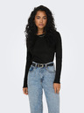 ONLY Tricou negru cu mânecă lungă pentru femei ONLY Carlotta