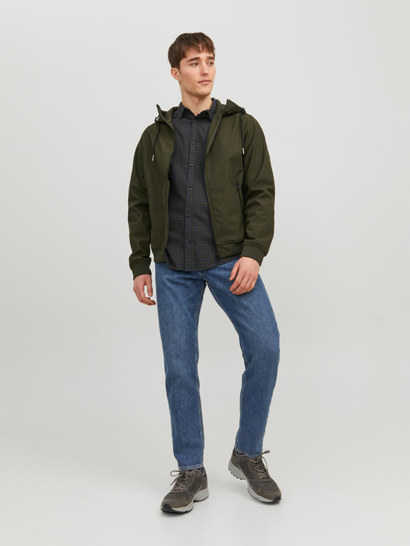 Jack & Jones Jachetă Jack & Jones Basic Lightweight Softshell kaki pentru bărbați