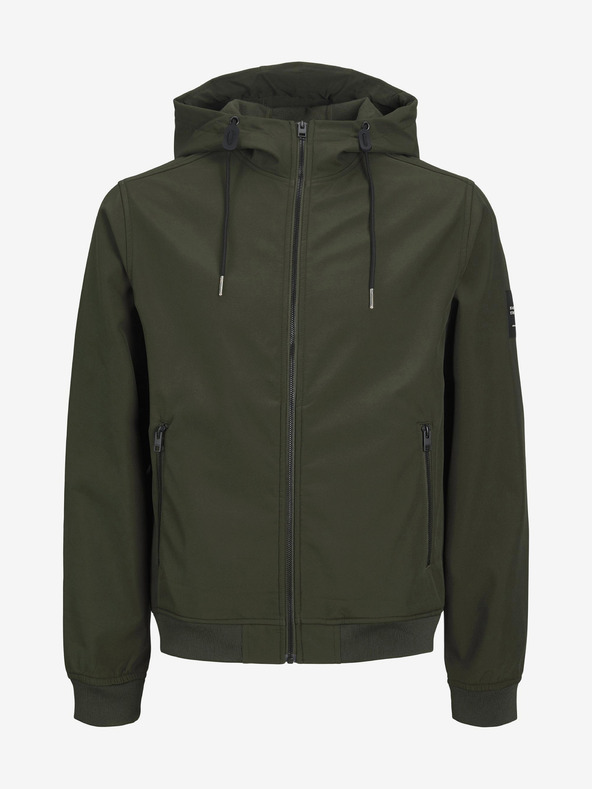 Jack & Jones Jachetă Jack & Jones Basic Lightweight Softshell kaki pentru bărbați
