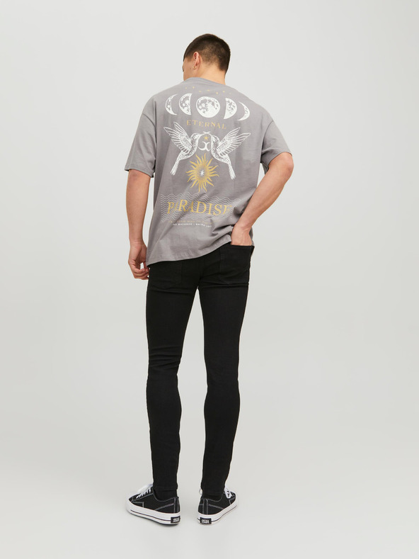 Jack & Jones Blugi skinny fit negri pentru bărbați Jack & Jones Liam