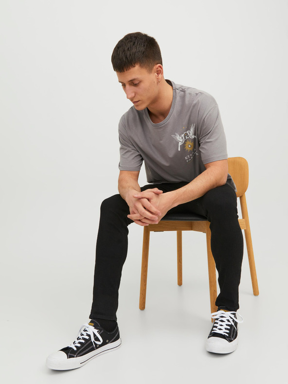 Jack & Jones Blugi skinny fit negri pentru bărbați Jack & Jones Liam