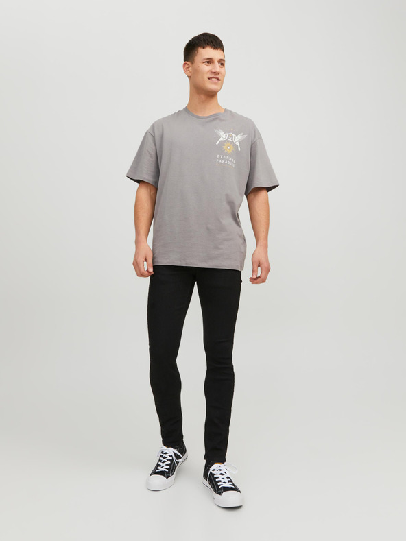 Jack & Jones Blugi skinny fit negri pentru bărbați Jack & Jones Liam