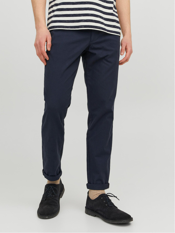 Jack & Jones Pantaloni chino cropped albastru închis pentru bărbați Jack & Jones Marco