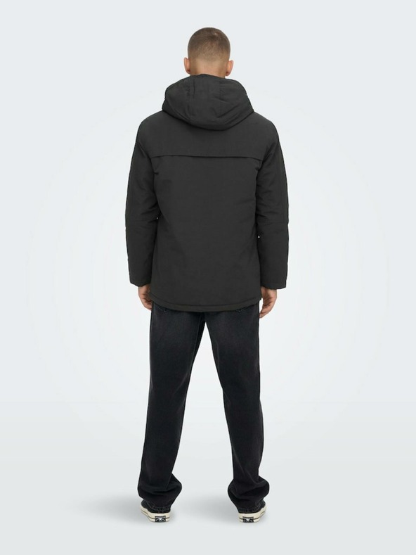 ONLY & SONS Jachetă de iarnă neagră pentru bărbați ONLY & SONS Jayden