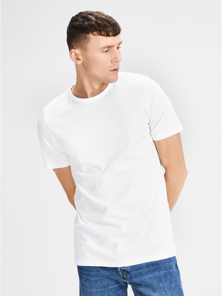 Jack & Jones Set de două tricouri albe cu mânecă scurtă pentru bărbați Jack & Jones Basic