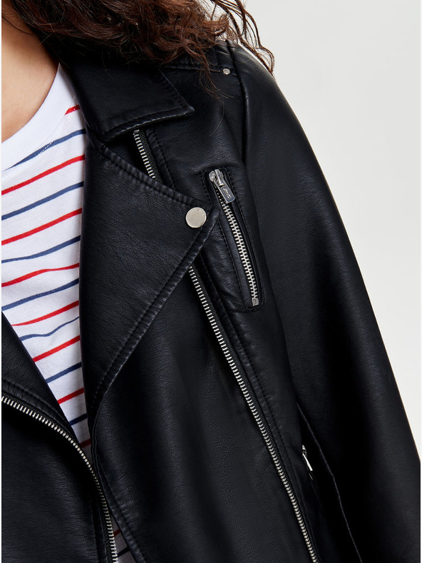 ONLY Pantofi din piele pentru femei Black Curvy ONLY Gemma