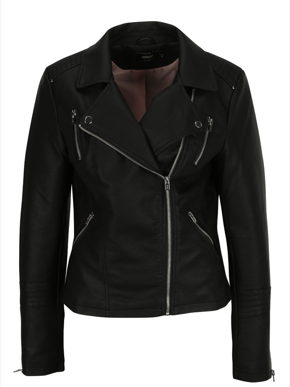 ONLY Pantofi din piele pentru femei Black Curvy ONLY Gemma