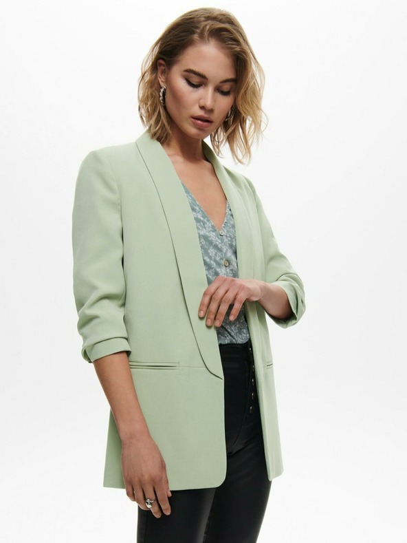 ONLY Blazer cu mânecă trei sferturi verde deschis pentru femei ONLY Elly