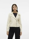 Vero Moda Jachetă de damă Vero Moda Jose din piele de căprioară crem