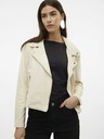 Vero Moda Jachetă de damă Vero Moda Jose din piele de căprioară crem