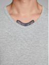 Jack & Jones Tricou Jack & Jones Basic cu dungi gri deschis