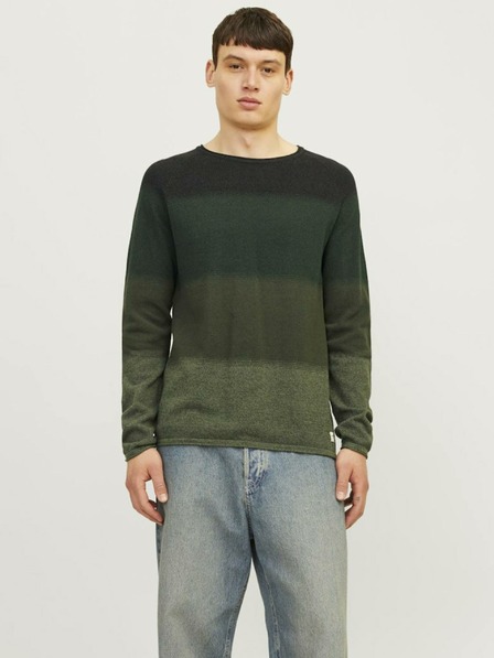 Jack & Jones Pulover cu dungi verzi Jack & Jones JJEHILL pentru bărbați