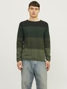 Jack & Jones Pulover cu dungi verzi Jack & Jones JJEHILL pentru bărbați
