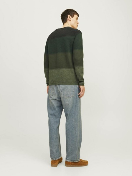 Jack & Jones Pulover cu dungi verzi Jack & Jones JJEHILL pentru bărbați