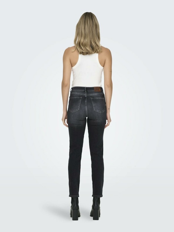 ONLY Blugi negri cu croială dreaptă pentru femei ONLY Emily