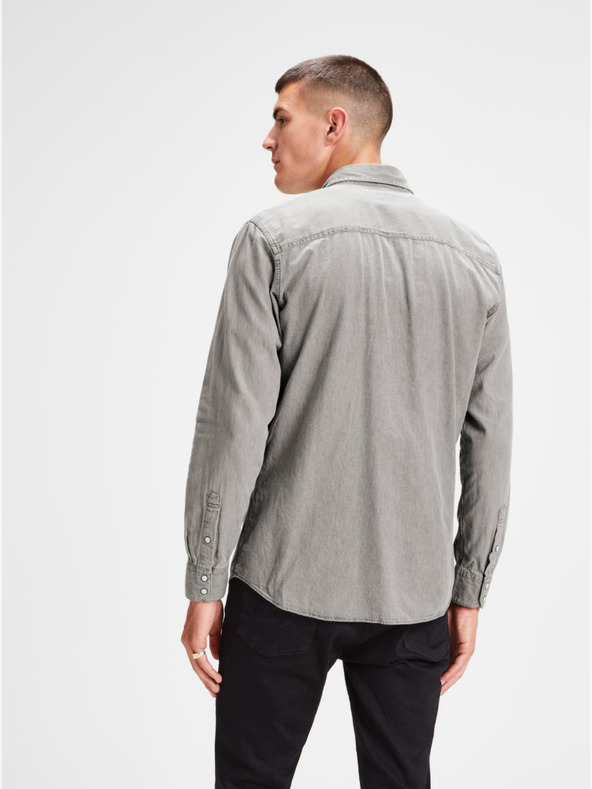 Jack & Jones Cămașă din denim gri Jack & Jones