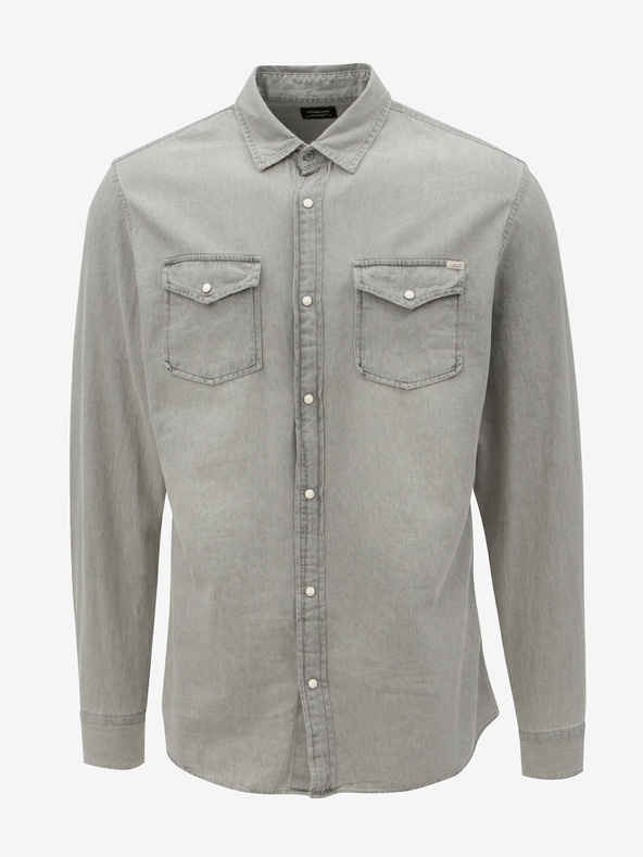 Jack & Jones Cămașă din denim gri Jack & Jones