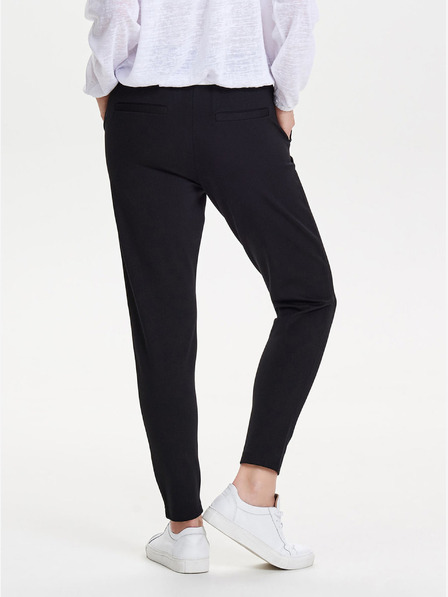 ONLY Pantaloni cropped negri cu talie înaltă ONLY Poptrash