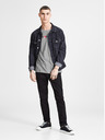 Jack & Jones Tricou polo imprimat cu dungi gri Jack & Jones
