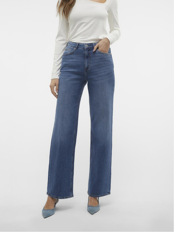 Vero Moda Blugi blue fit largi pentru femei Vero Moda Tessa