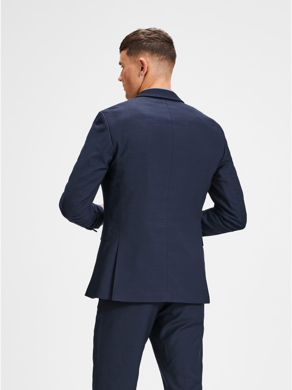 Jack & Jones Jack & Jones Jachetă de costum Laris albastru închis din amestec de lână