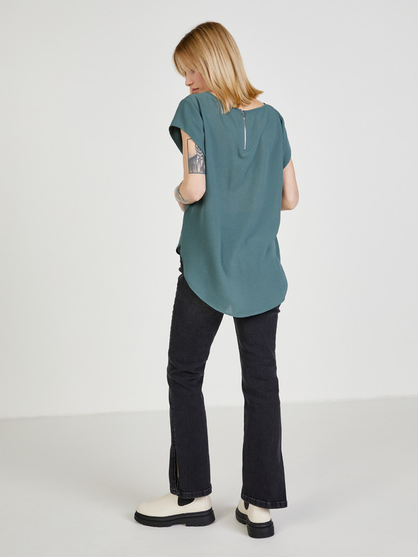 ONLY Bluză verde cu fermoar în spate ONLY Vic