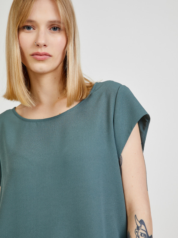 ONLY Bluză verde cu fermoar în spate ONLY Vic