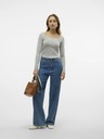 Vero Moda Cămașă maxi VERO MODA cu mânecă lungă, de bază, cu dungi gri