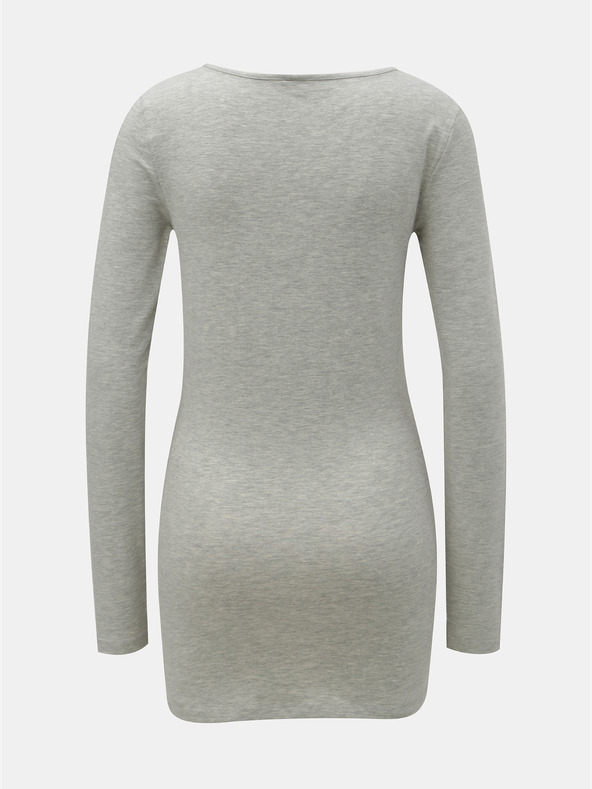 Vero Moda Cămașă maxi VERO MODA cu mânecă lungă, de bază, cu dungi gri