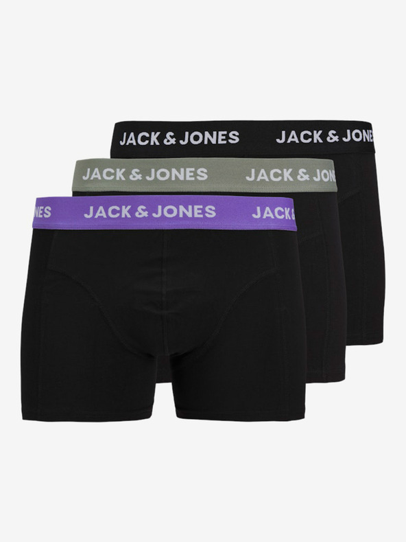 Jack & Jones Set de trei boxeri Jack & Jones negri pentru bărbați