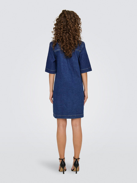ONLY Rochie cămașă din denim albastru închis pentru femei ONLY Belle