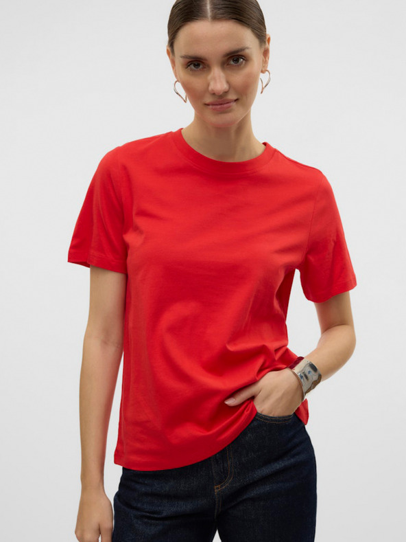 Vero Moda Tricou roșu pentru femei Vero Moda Paulina