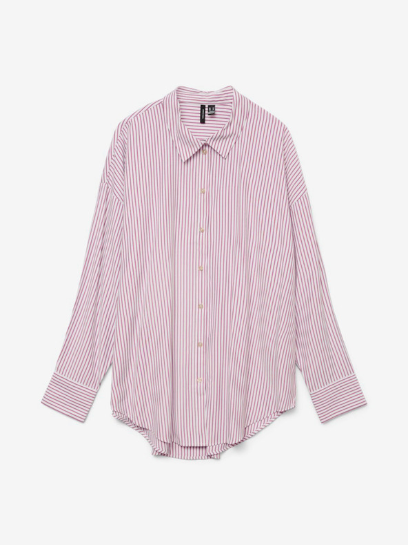 Vero Moda Tricou cu dungi albe și roz pentru femei Vero Moda Nora
