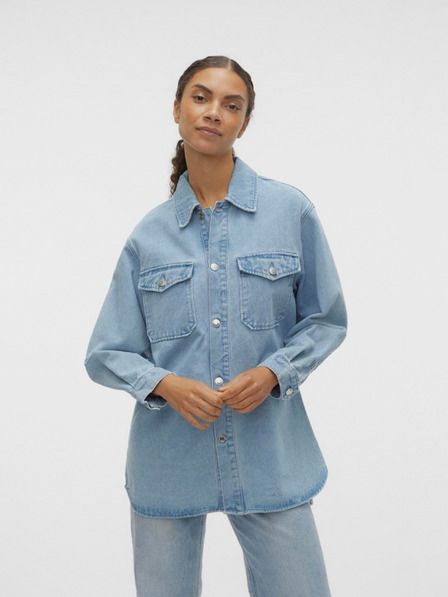 Vero Moda Cămașă din denim albastru deschis pentru femei Vero Moda Naya