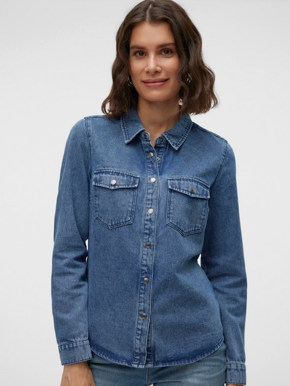 Vero Moda Cămașă din denim albastru pentru femei Vero Moda Jennie