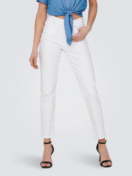 ONLY Blugi skinny albi pentru femei ONLY Emily