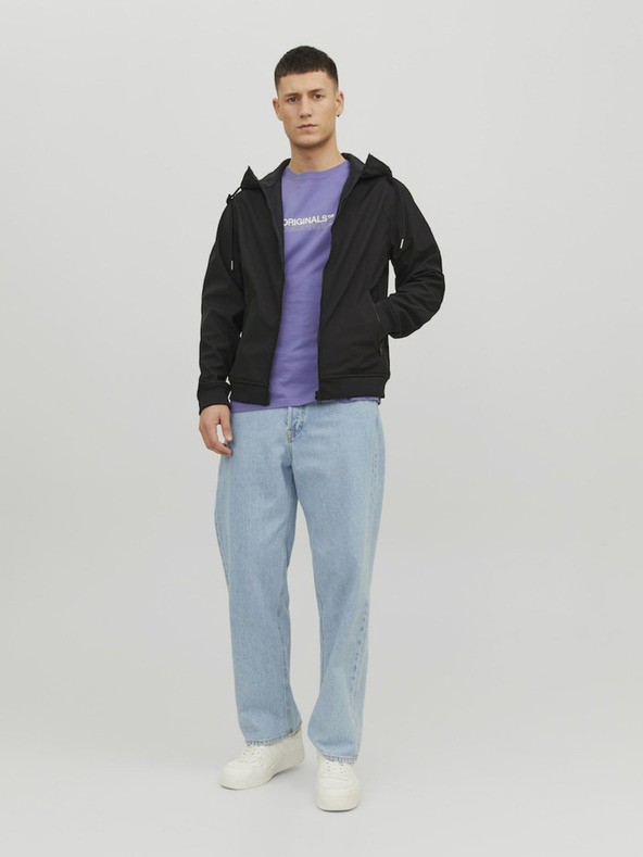 Jack & Jones Jachetă neagră Jack & Jones Basic pentru bărbați