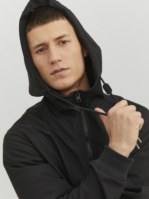 Jack & Jones Jachetă neagră Jack & Jones Basic pentru bărbați