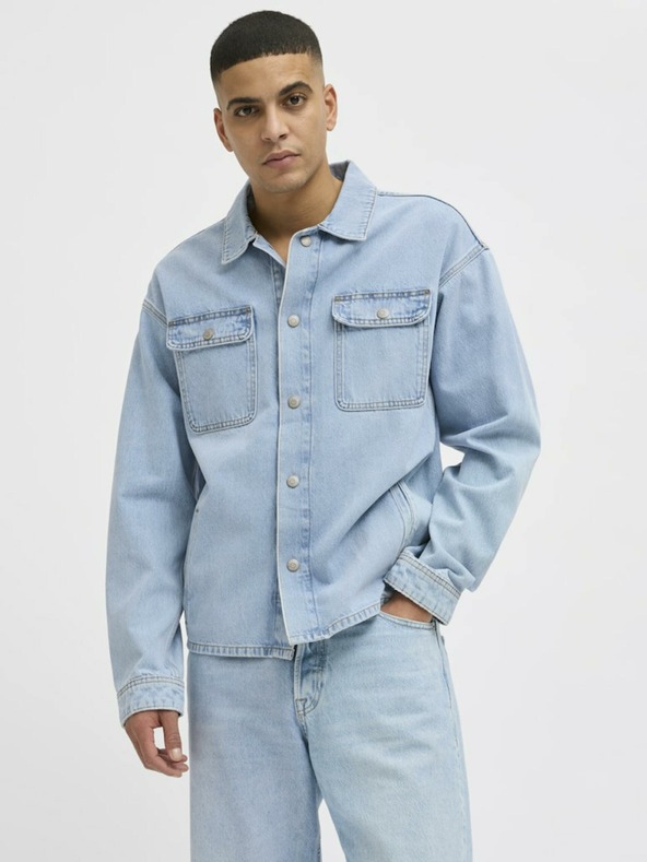 Jack & Jones Jachetă cămașă din denim albastru deschis pentru bărbați Jack & Jones Hase