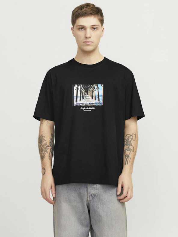 Jack & Jones Tricou negru Jack & Jones Vesterbro pentru bărbați