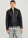 Jack & Jones Geacă de piele neagră Jack & Jones Dylan pentru bărbați