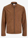 Jack & Jones Jachetă din piele de căprioară Jack & Jones Dylan maro, bărbați
