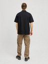 Jack & Jones Tricou polo negru pentru bărbați Jack & Jones Fusion