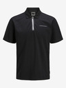Jack & Jones Tricou polo negru pentru bărbați Jack & Jones Fusion