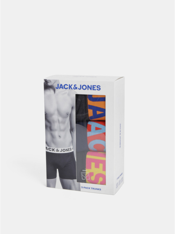 Jack & Jones Set de trei boxeri Jack & Jones în negru, albastru și gri