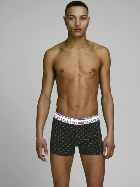 Jack & Jones Set de trei boxeri în negru și albastru marin cu imprimeu Jack & Jones