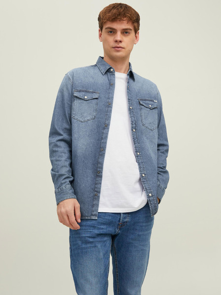 Jack & Jones Cămașă blue denim slim fit pentru bărbați Jack & Jones Heridan