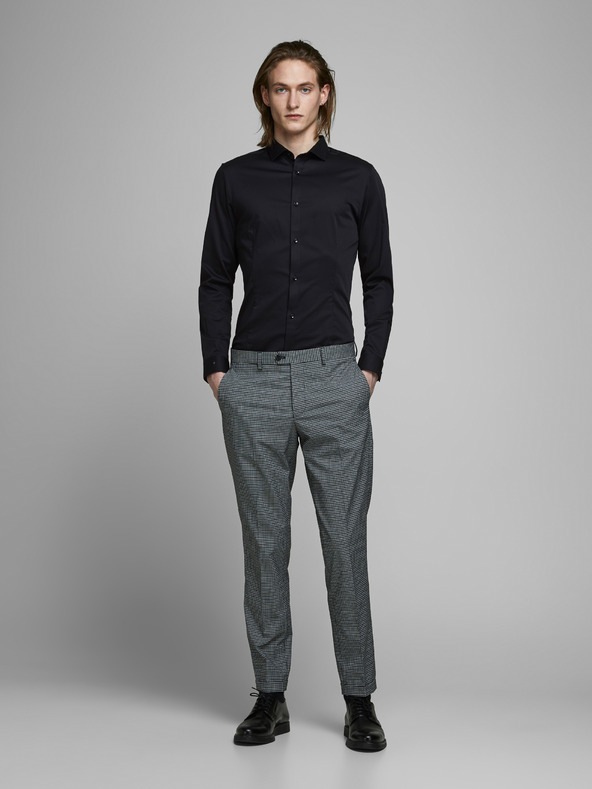 Jack & Jones Cămașă slim fit neagră Jack & Jones Parma