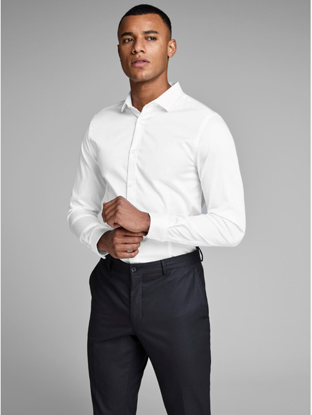 Jack & Jones Cămașă slim fit albă Jack & Jones Parma