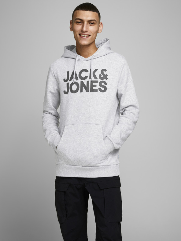Jack & Jones Hanorac cu model gri deschis Jack & Jones Corp